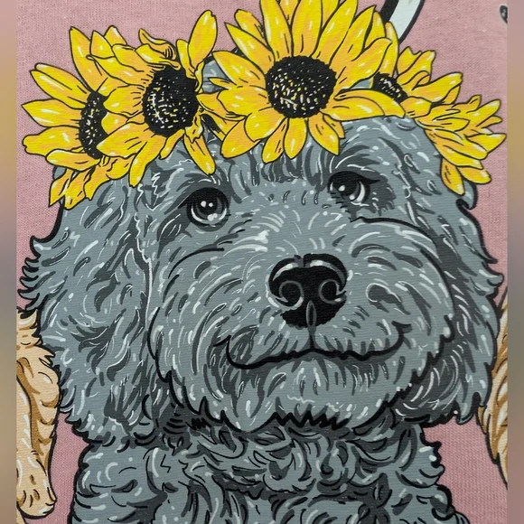 NEW Simply Southern Dog Kisses Heal Everything T Shirt Women's L Dusty Rose Pink - Picture 11 of 12